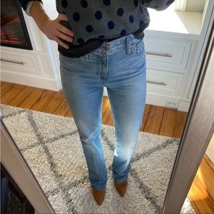 J.Crew Point Sur palisades flare jean in
Indigo Ocean wash.